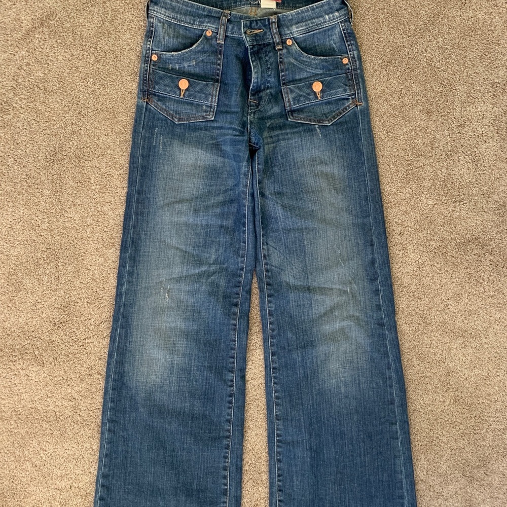 Vintage Denim Wide Leg Jeans
